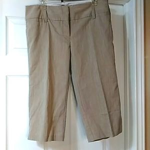 Stooshx khaki wide leg Capri pants size 11 EUC.